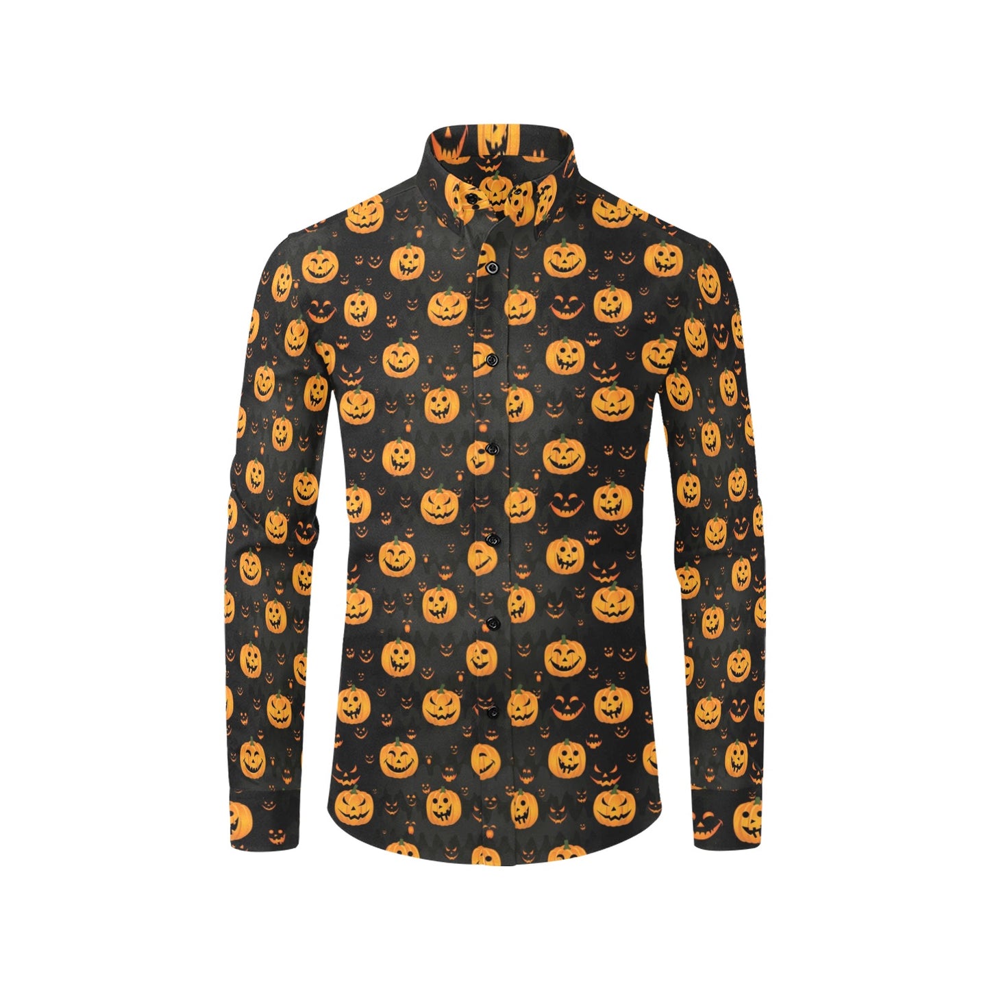 Halloween Print Design LKS401 Men's Long Sleeve Dress Shirt
