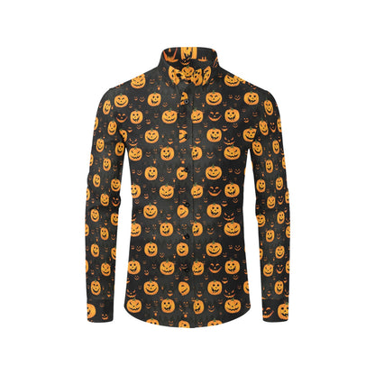 Halloween Print Design LKS401 Men's Long Sleeve Dress Shirt
