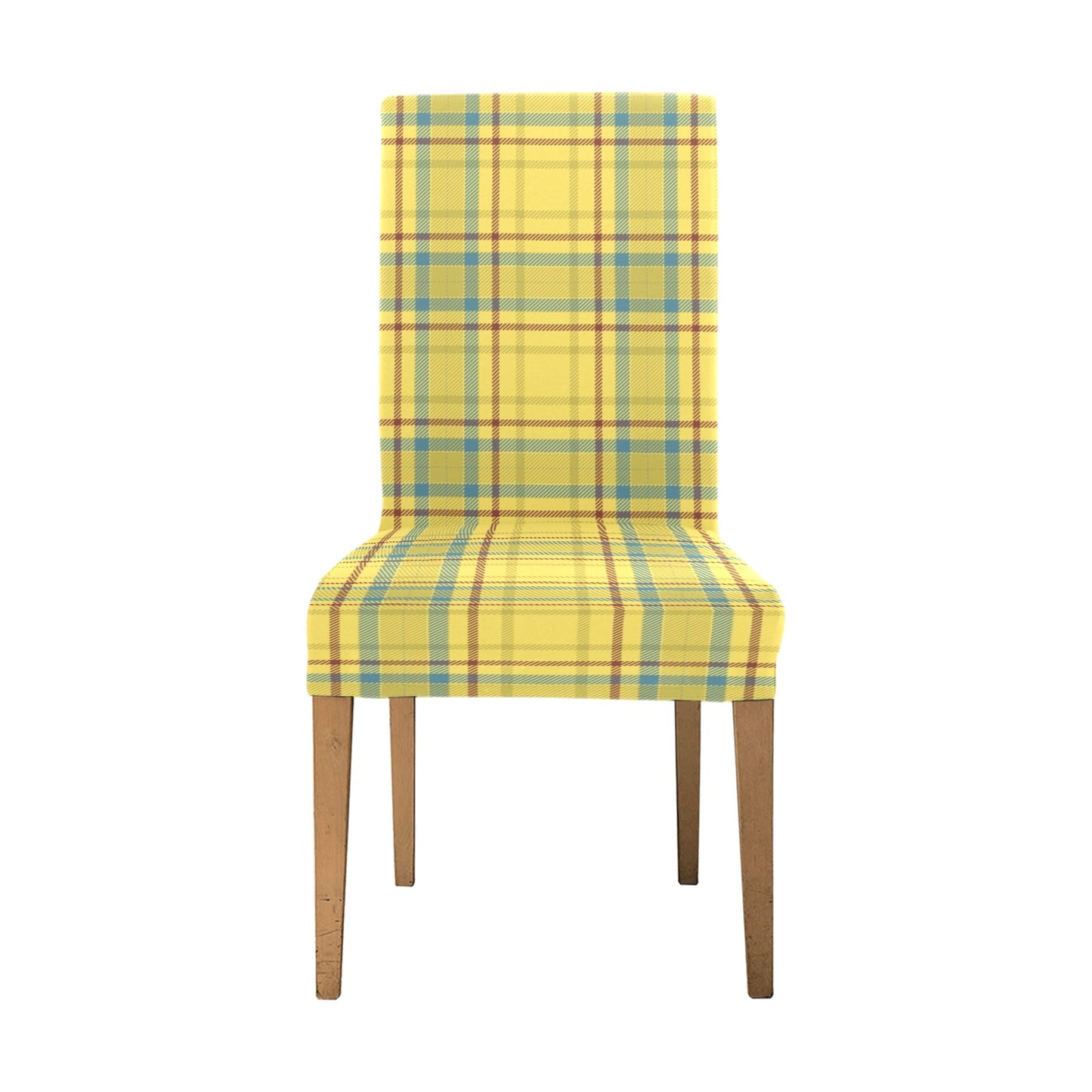 Tartan Yellow Print Design LKS301 Dining Chair Slipcover