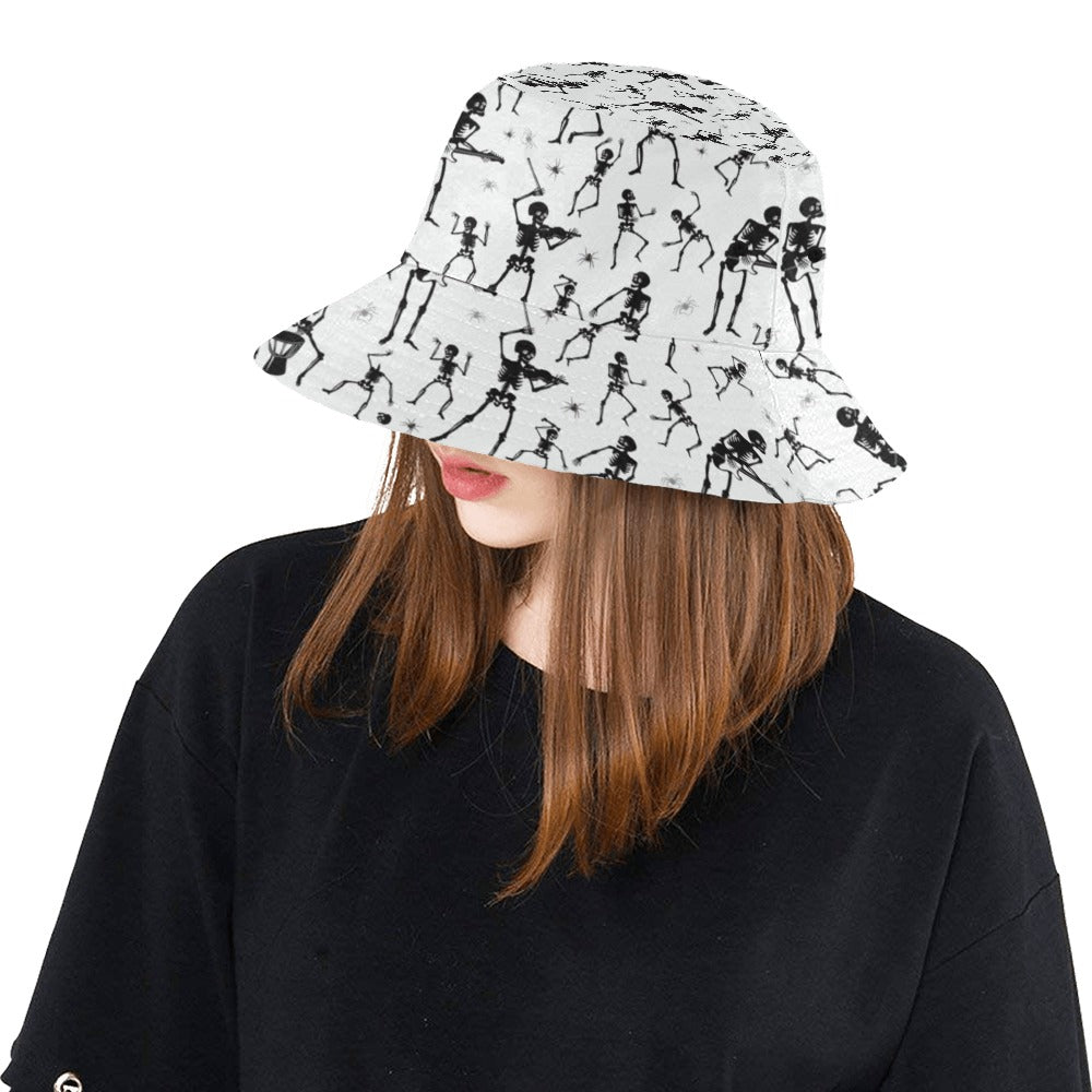 Skeleton Music Player Print Design LKS303 Unisex Bucket Hat