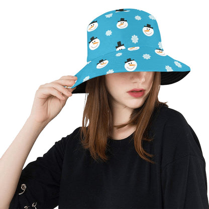 Snowman Print Design LKS303 Unisex Bucket Hat