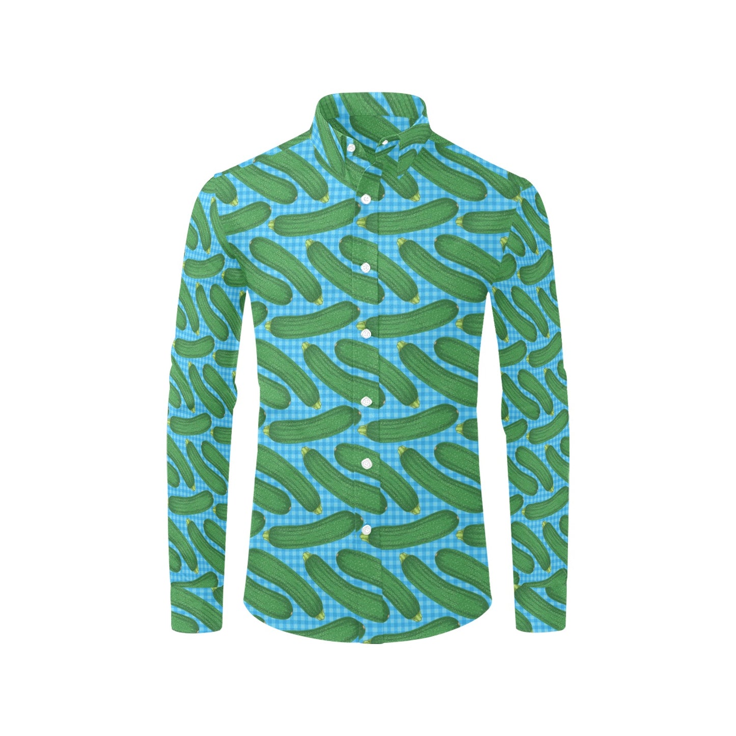 Zucchini Print Design LKS301 Men's Long Sleeve Dress Shirt