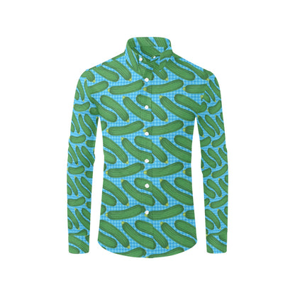 Zucchini Print Design LKS301 Men's Long Sleeve Dress Shirt