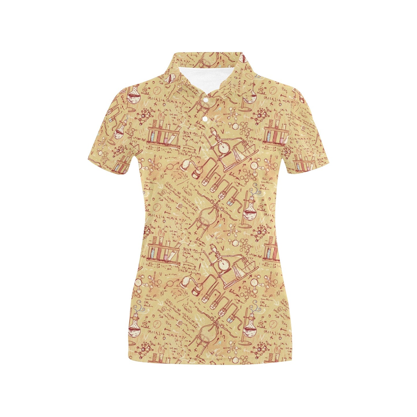 Chemical Pattern Print Design 01 Women's Polo Shirt