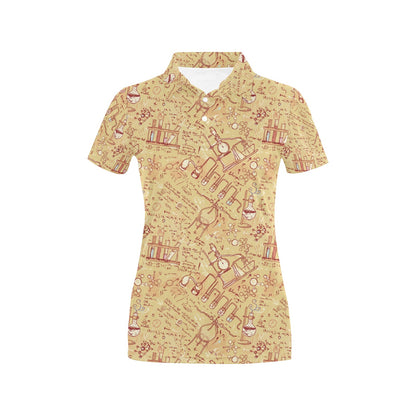 Chemical Pattern Print Design 01 Women's Polo Shirt