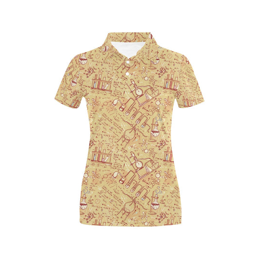 Chemical Pattern Print Design 01 Women's Polo Shirt