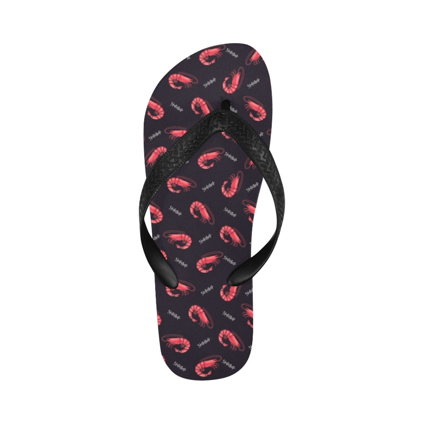 Shrimp Print Design LKS302 Flip Flops