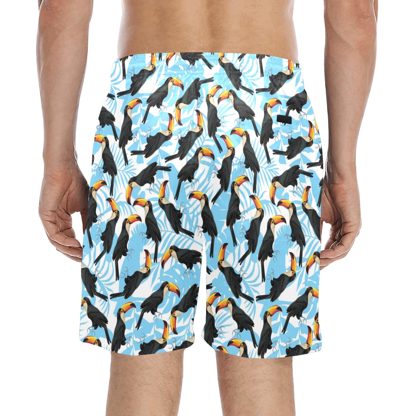 Toucan Print Design LKS303 Men's Swim Trunks Beach Shorts
