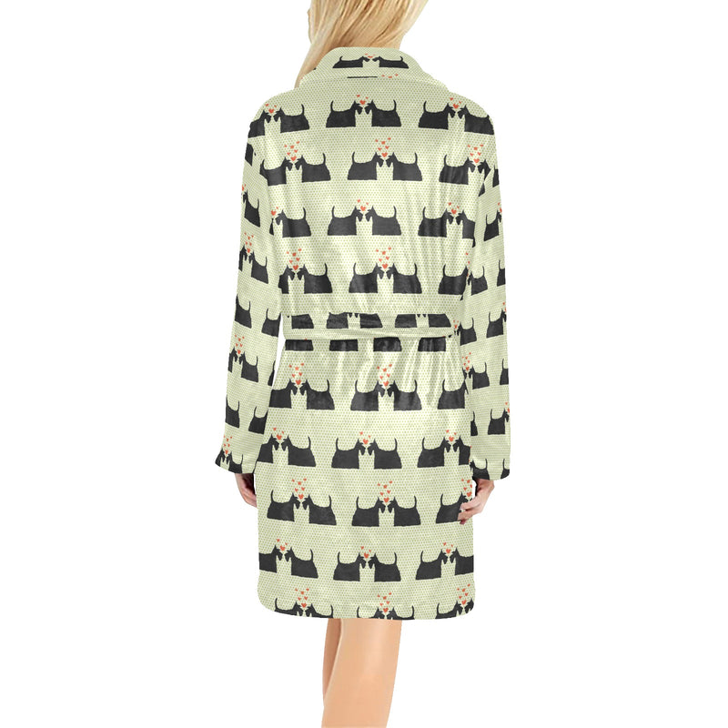 Scottish Terriers Print Design LKS304 Women's Fleece Robe