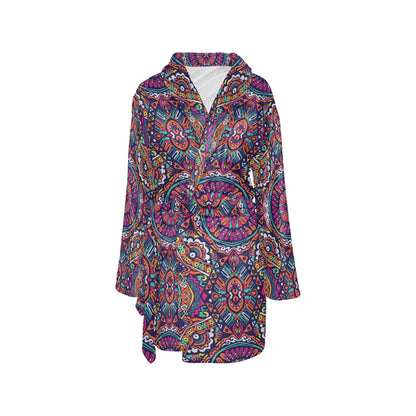 Boho Pattern Print Design 06 Women's Fleece Robe