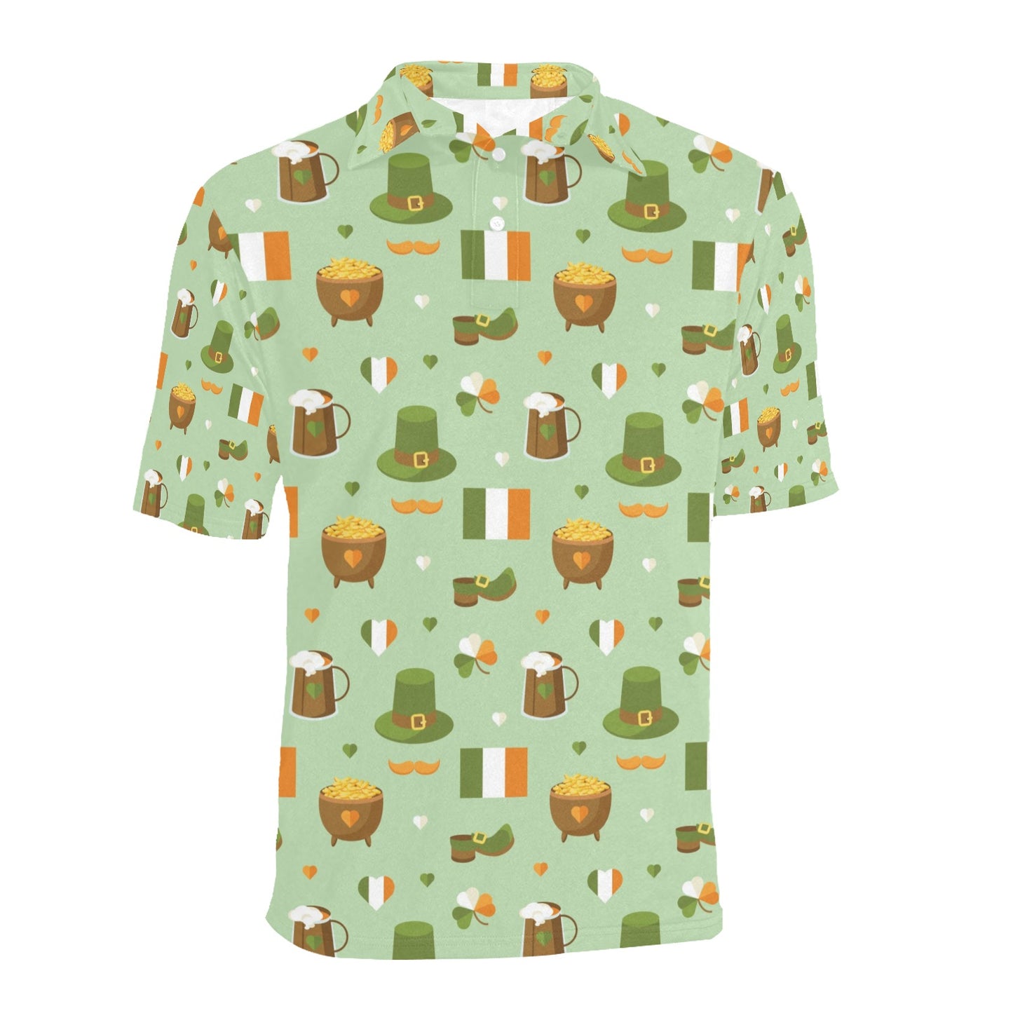 St Patricks Day Print Design LKS302 Men Polo Shirt