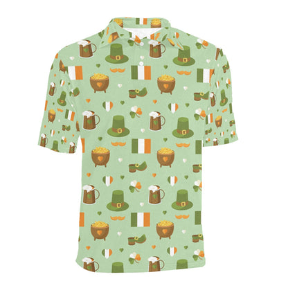 St Patricks Day Print Design LKS302 Men Polo Shirt