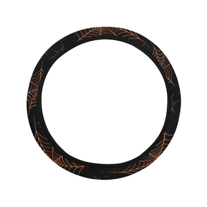 Spider Web Print Design LKS306 Steering Wheel Cover with Elastic Edge
