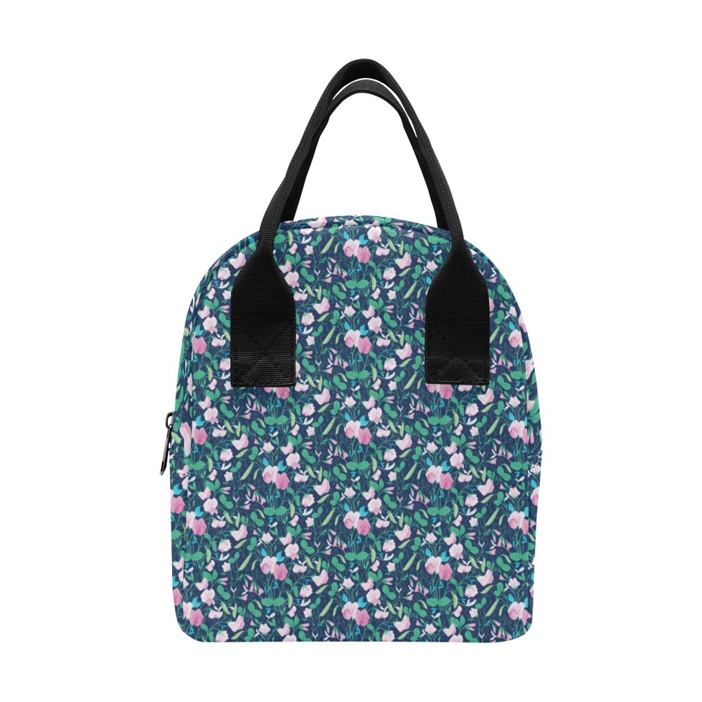 Sweet Pea Print Design LKS303 Insulated Lunch Bag