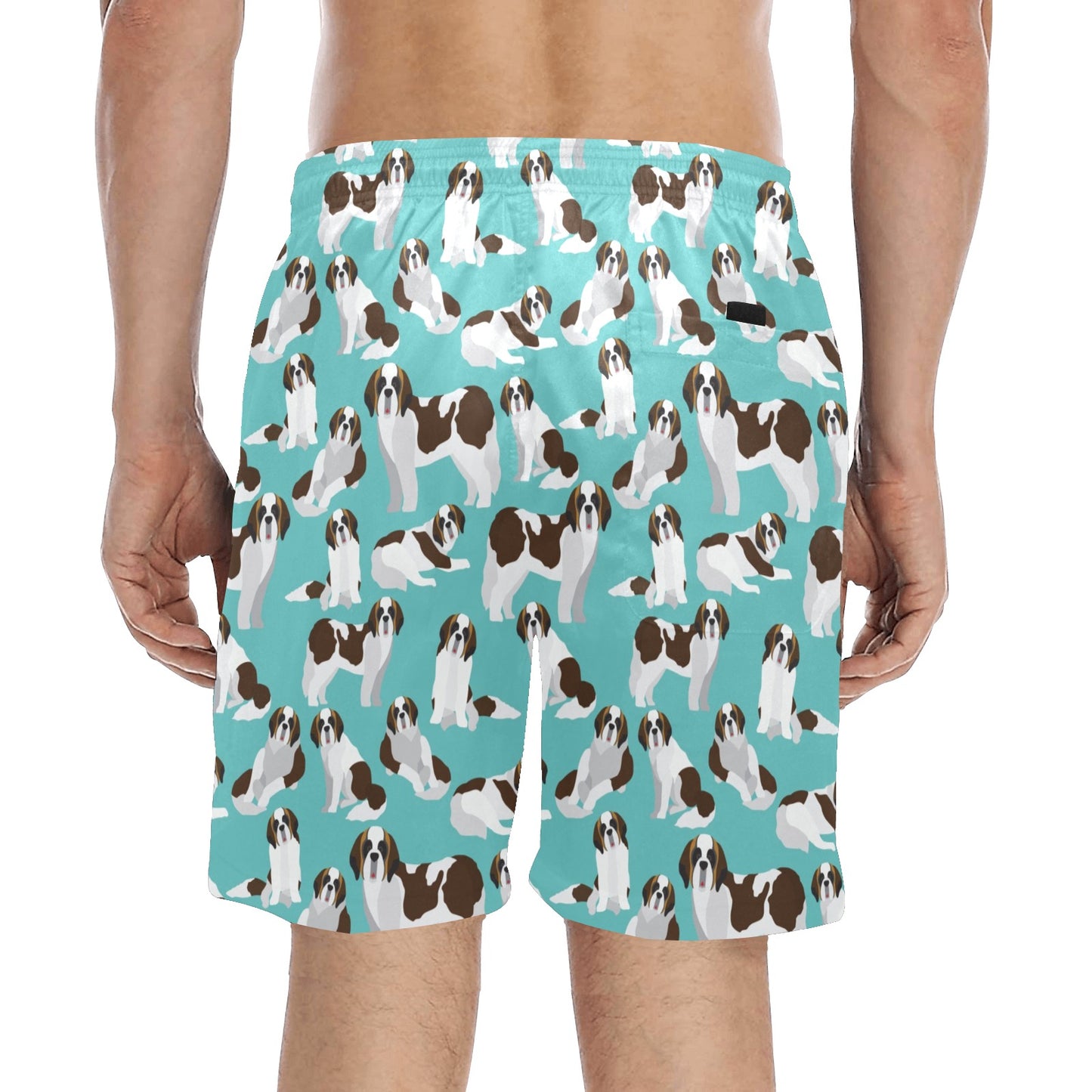 St Bernards Print Design LKS302 Men's Swim Trunks Beach Shorts