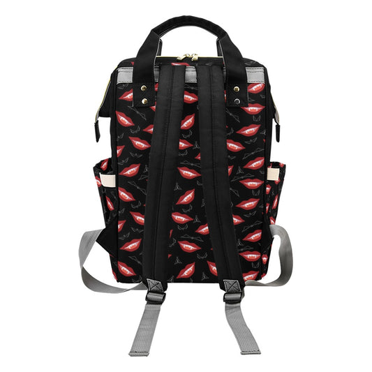 Vampire Lips Print Design LKS301 Diaper Bag Backpack