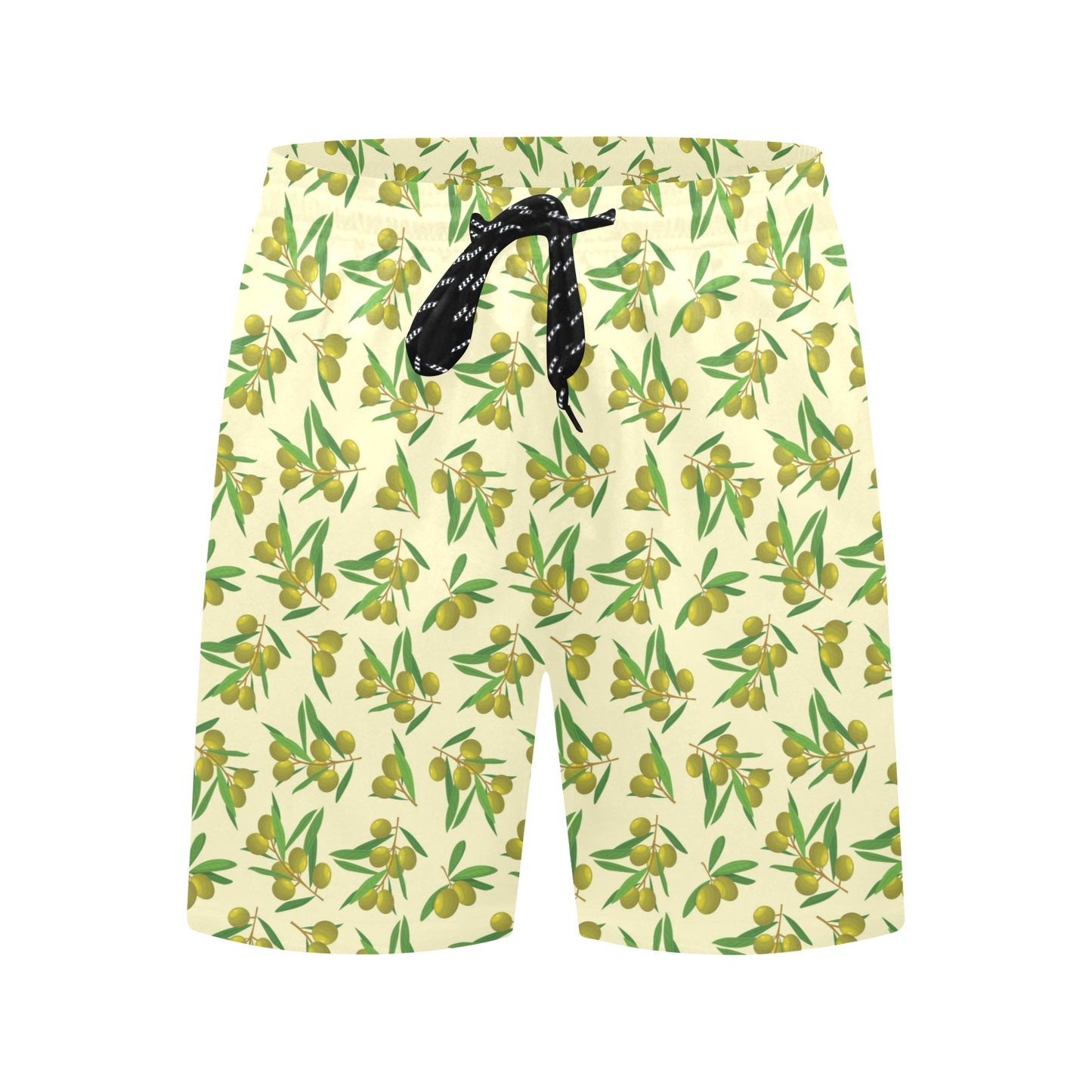 Olive Print Design LKS302 Men's Swim Trunks Beach Shorts