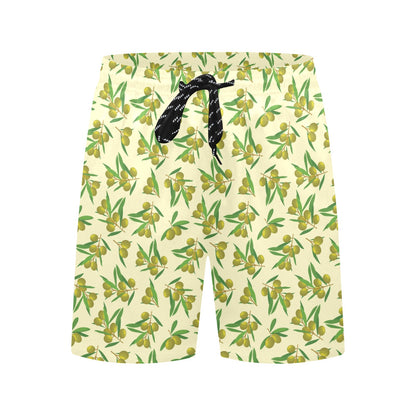 Olive Print Design LKS302 Men's Swim Trunks Beach Shorts