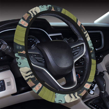 Creepy Halloween Print Design LKS304 Steering Wheel Cover with Elastic Edge