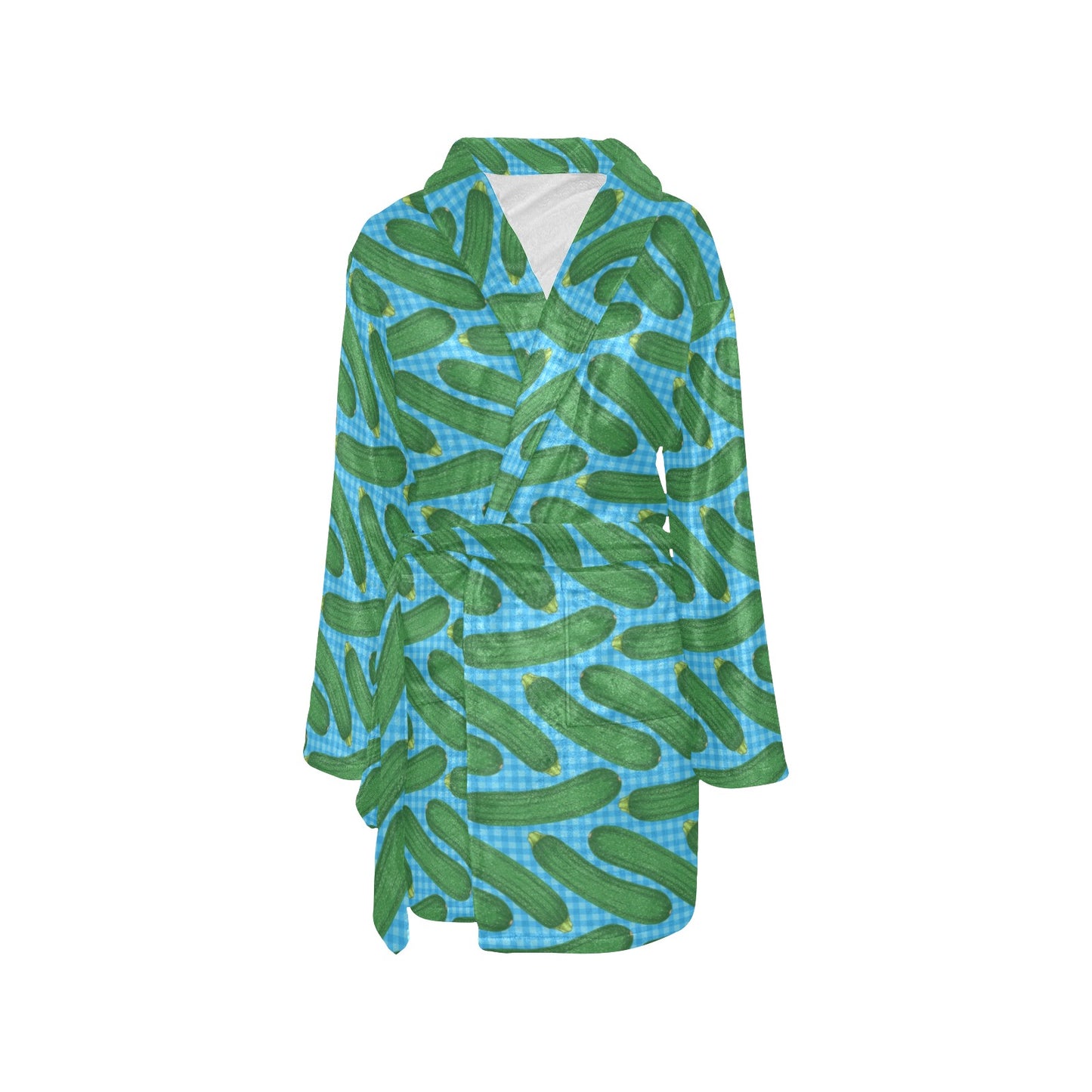 Zucchini Print Design LKS301 Women's Fleece Robe