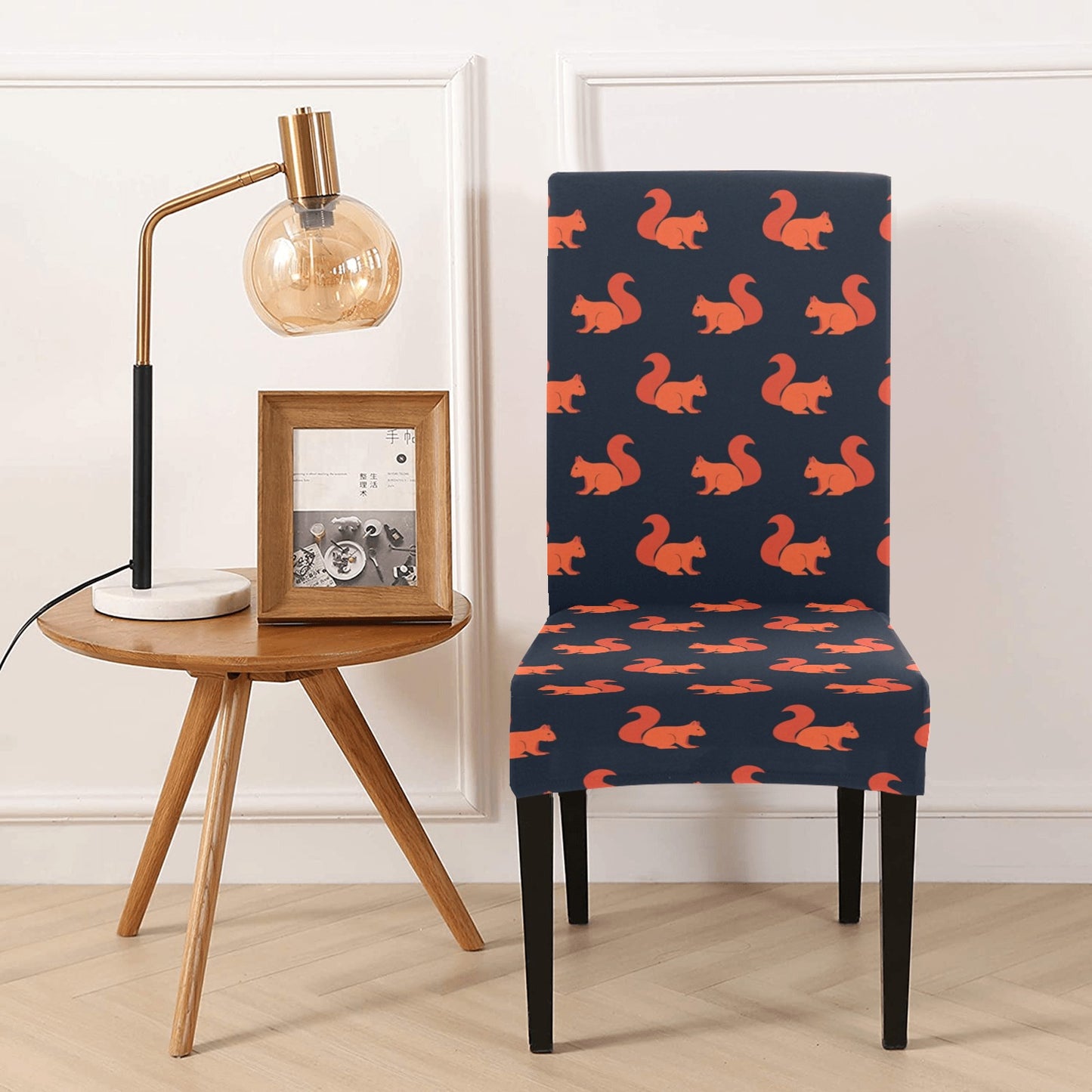 Squirrel Print Design LKS306 Dining Chair Slipcover