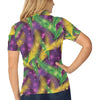 Mardi Gras Pattern Print Design 09 Women's Polo Shirt