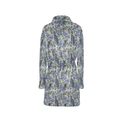 Guinea Fowl Print Design LKS402 Women's Fleece Robe