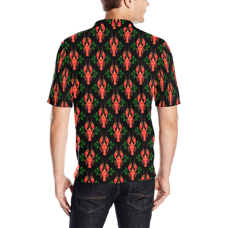 Lobster Print Design LKS403 Men Polo Shirt