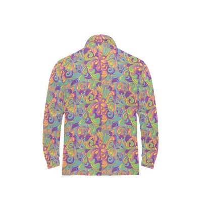 Trippy Print Design LKS306 Long Sleeve Polo Shirt For Men's