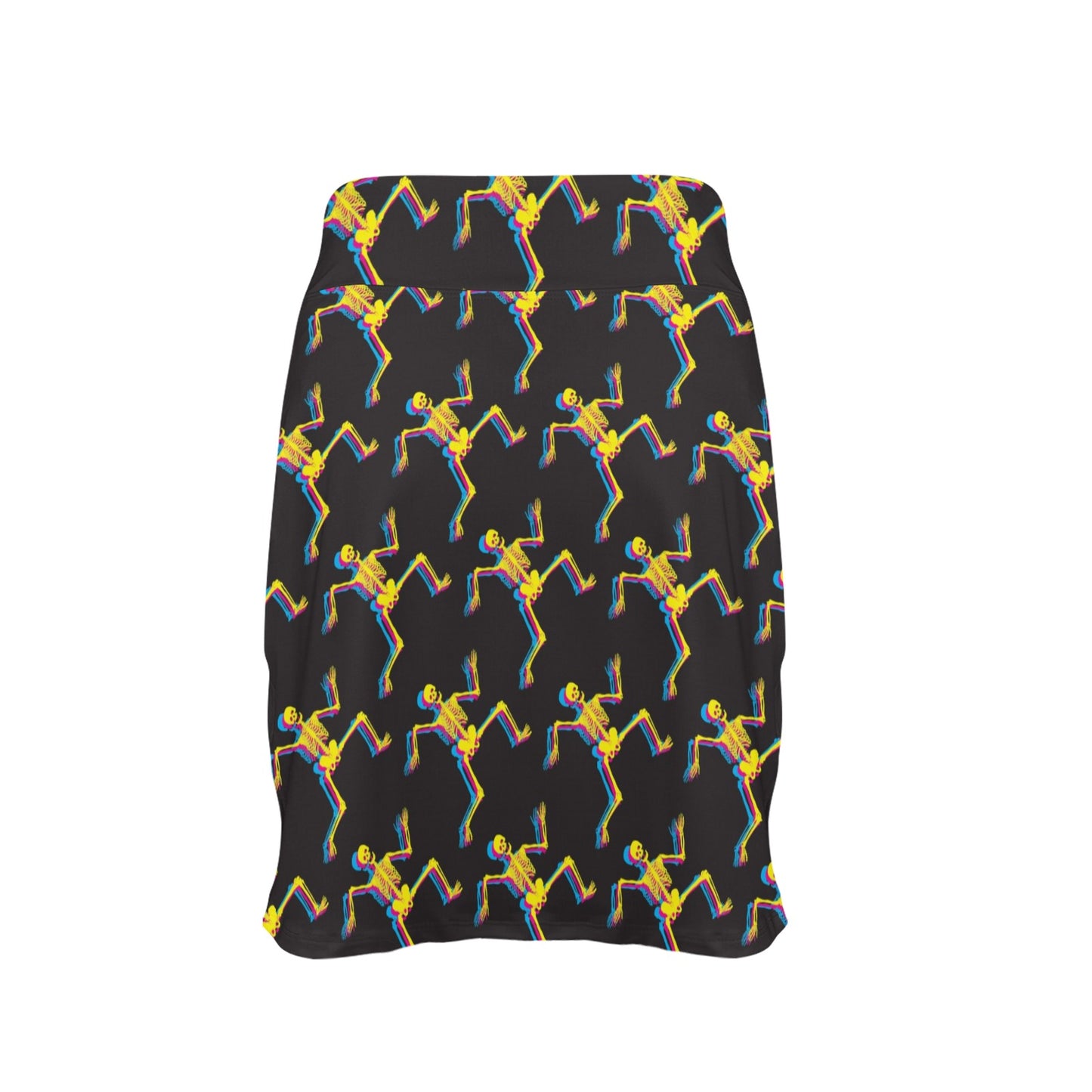 Skeleton Skeleton 3D Print Design LKS301 17" Golf & Pickleball Skort with Pockets