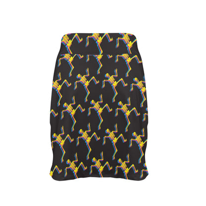 Skeleton Skeleton 3D Print Design LKS301 17" Golf & Pickleball Skort with Pockets