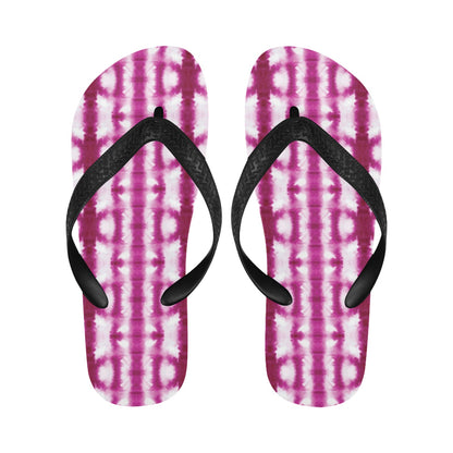 Tie Dye Dark Pink Print Design LKS303 Flip Flops