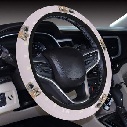 Yorkshire Terriers Print Design LKS302 Steering Wheel Cover with Elastic Edge