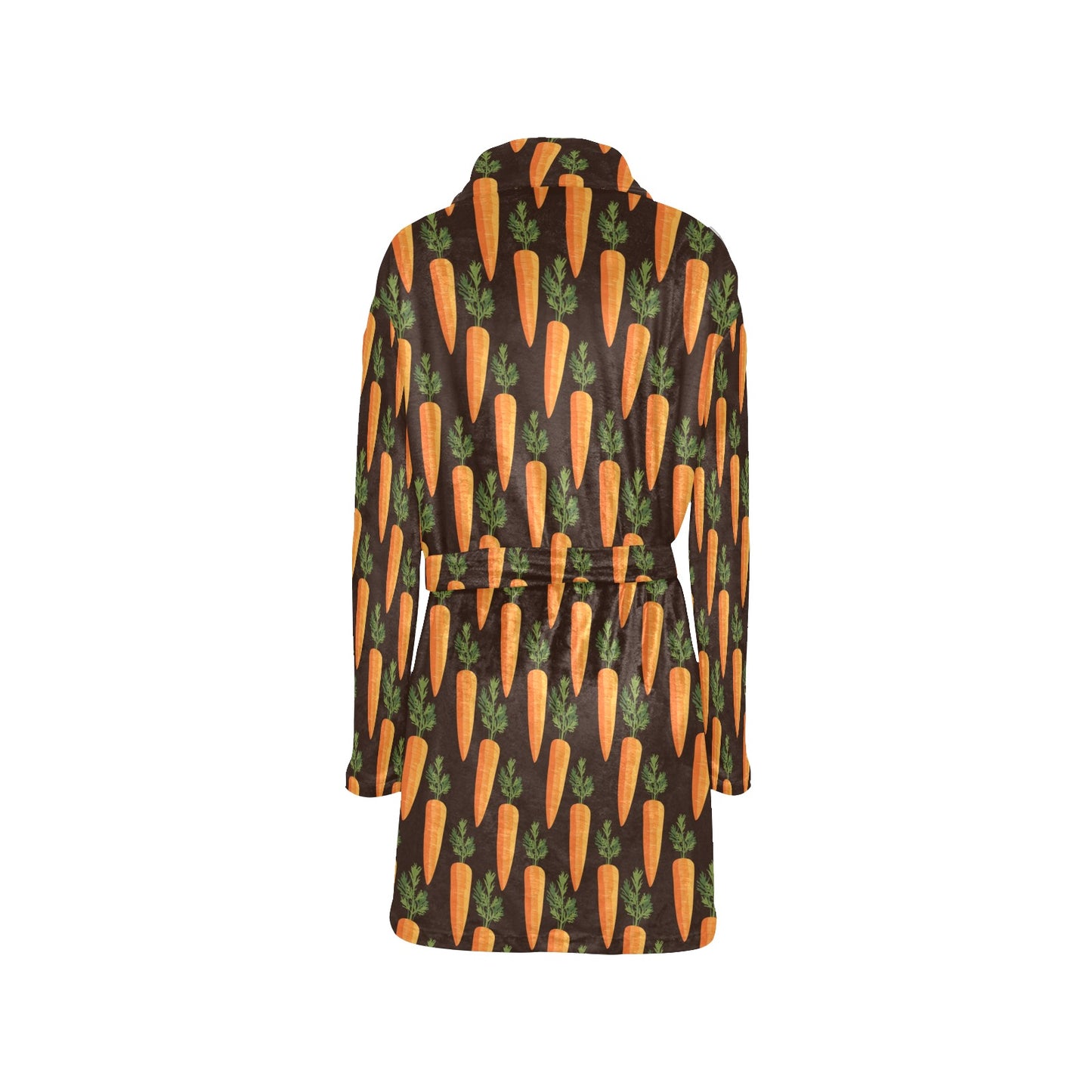 Carrot Pattern Print Design 06 Women's Fleece Robe