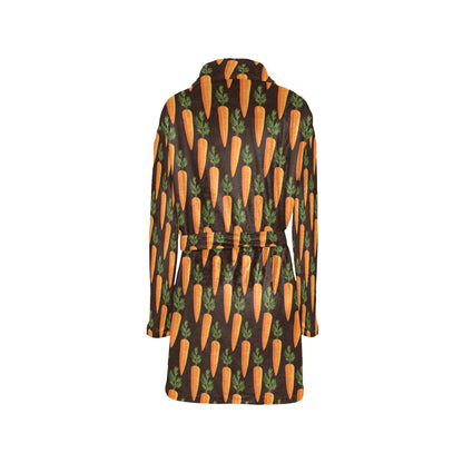 Carrot Pattern Print Design 06 Women's Fleece Robe