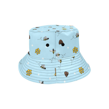Honey Bee Print Design LKS307 Unisex Bucket Hat