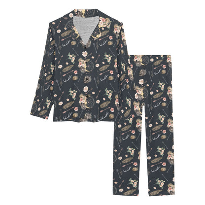 Bohemian Pattern Print Design 09 Women's Long Pajama Set