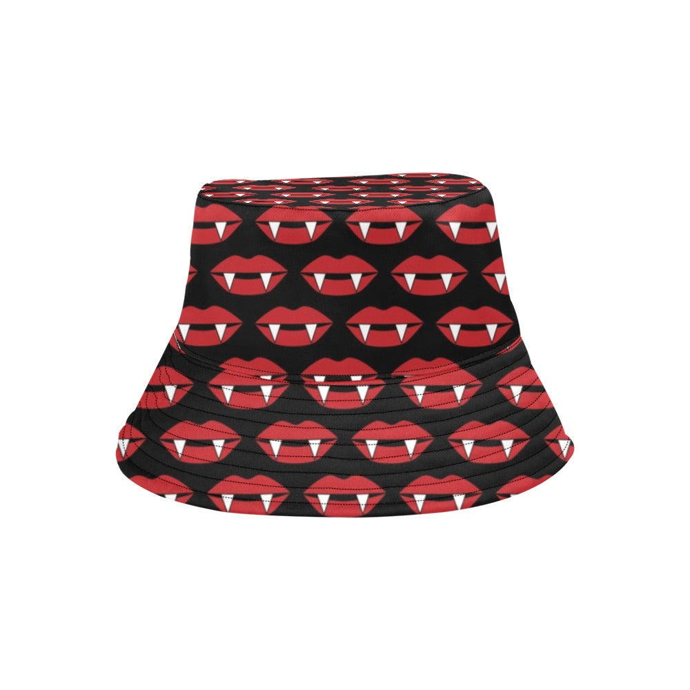 Vampire Lips Print Design LKS302 Unisex Bucket Hat