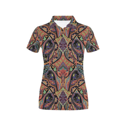 Bohemian Pattern Print Design 06 Women's Polo Shirt