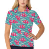 Clownfish Pattern Print Design 02 Women's Polo Shirt