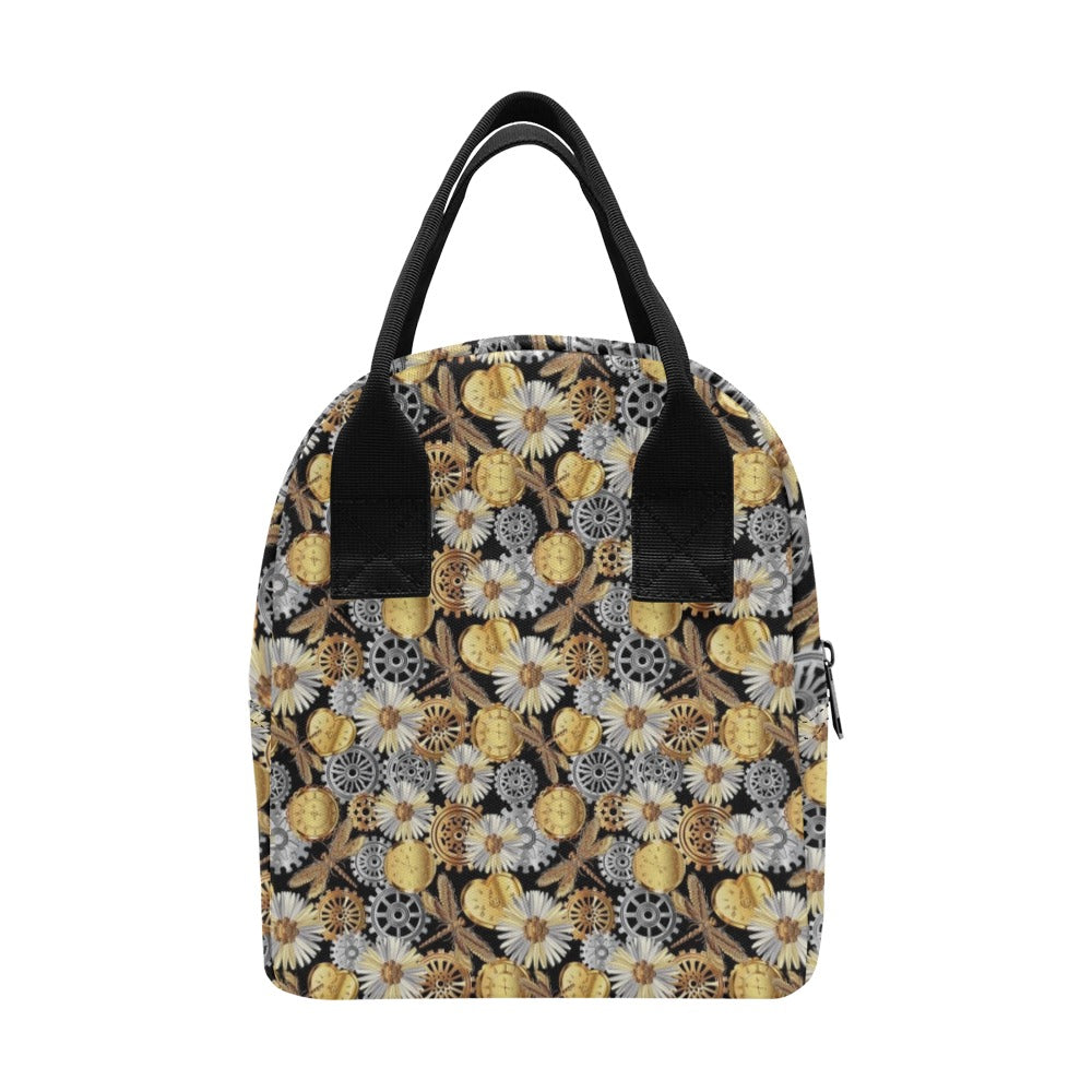 Steampunk Dragonfly Print Design LKS302 Insulated Lunch Bag