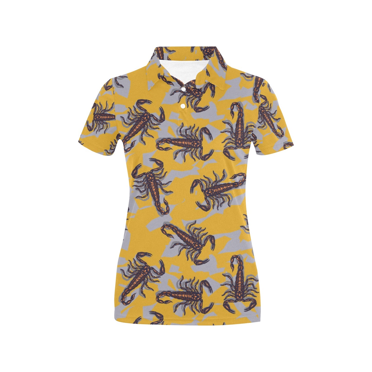 Scorpion Pattern Print Design 01 Women's Polo Shirt