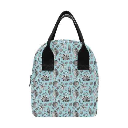 Seashell Beach Print Design LKS302 Insulated Lunch Bag