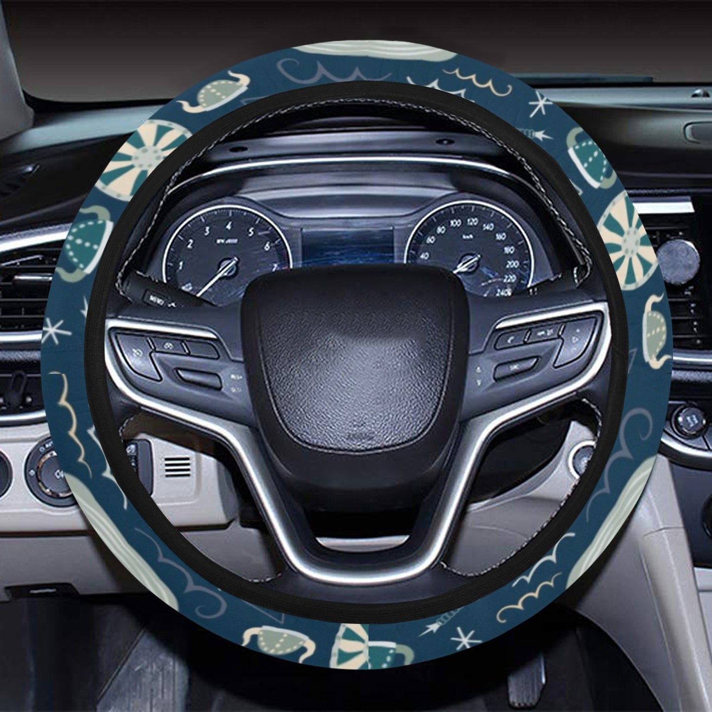 Vikings Print Design LKS305 Steering Wheel Cover with Elastic Edge