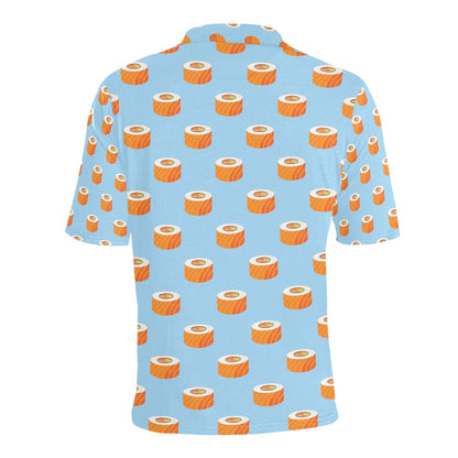 Salmon Sushi Print Design LKS307 Men Polo Shirt