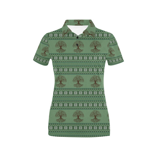 Celtic Pattern Print Design 09 Women's Polo Shirt