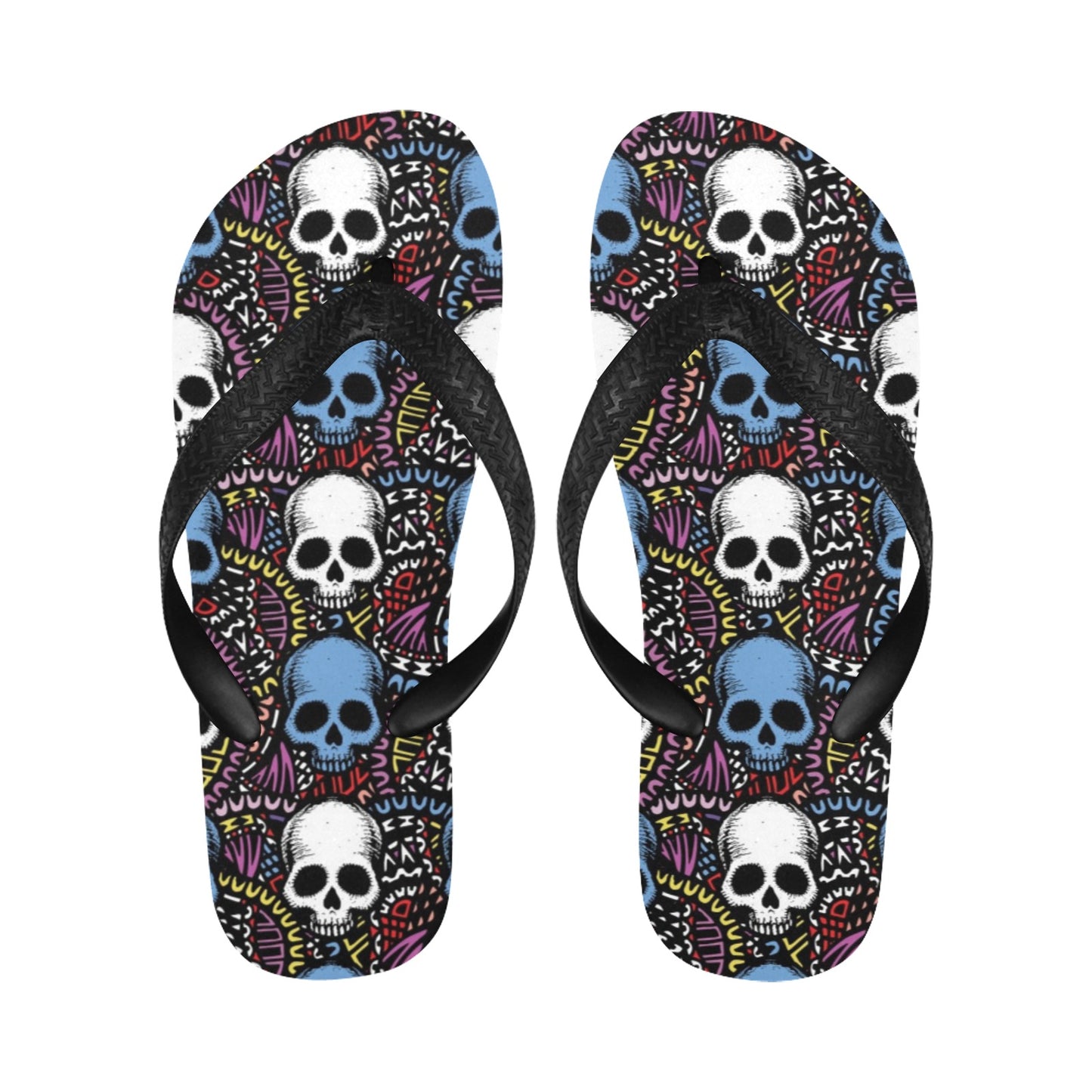 Skull Print Design LKS305 Flip Flops