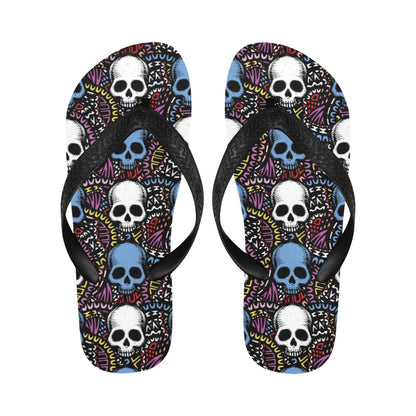 Skull Print Design LKS305 Flip Flops