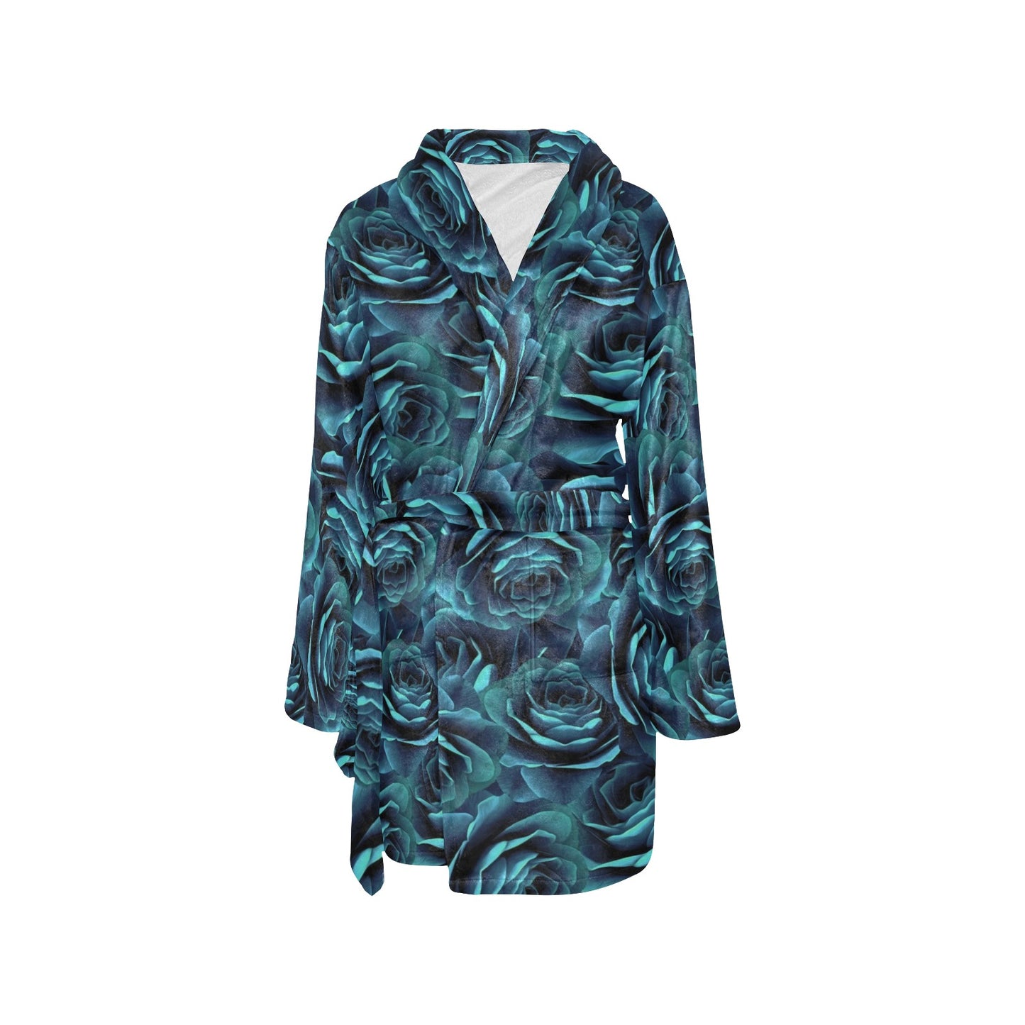 Camellia Pattern Print Design CM04 Women's Fleece Robe
