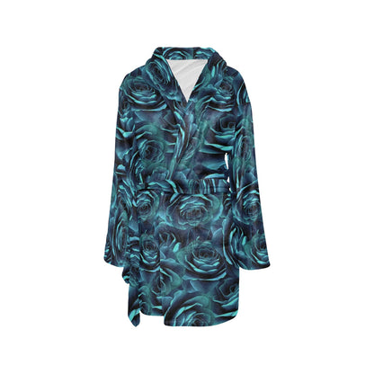 Camellia Pattern Print Design CM04 Women's Fleece Robe